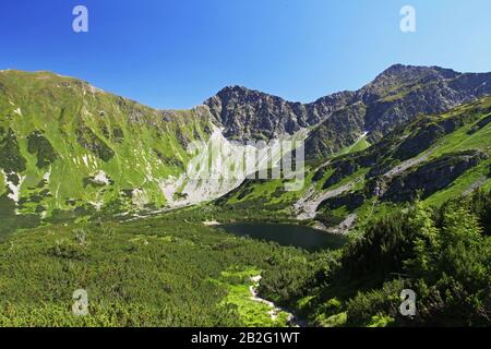 Lac de montagne Slovaquie - Rohacske plesa, West Tatras Banque D'Images