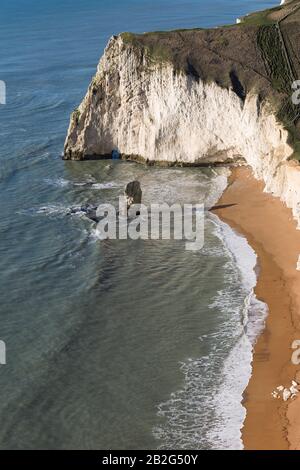 Bat's Head and Butter Rock, Jurassic Coast, Dorset, Angleterre, Royaume-Uni Banque D'Images