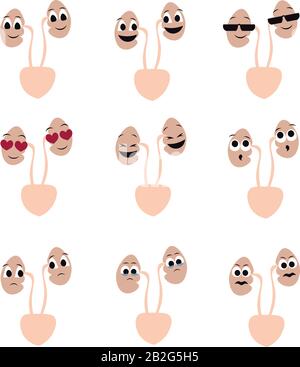 Organes du corps humain dans le style de dessin animé. Rein, santé, maladie. Conception pour affiche médicale, impression, schéma, carte de vœux, dépliant. Médico Illustration de Vecteur