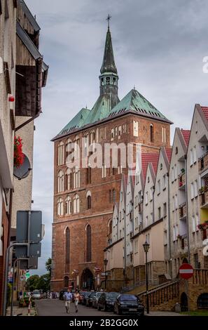 Kolobrzeg, Polen - 31 Juli 2016 : La Grande Cathédrale De Kolobrzeg, Pologne Banque D'Images