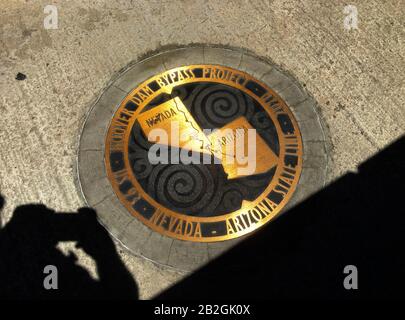 Le barrage Hoover construit entre 1931 et 1936 sur le fleuve Colorado entre le Nevada et le Colorado, aux États-Unis d'Amérique. Banque D'Images