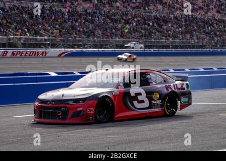 Pilote de la série NASCAR Cup Austin Dillon (3) pendant le NASCAR Auto Club 400, dimanche, mars 1, 2020, à Fontana, Californie, États-Unis. (Photo par IOS/ESPA-Images) Banque D'Images