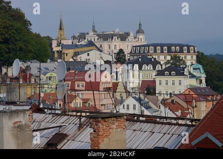 Altbauten, Kurzentrum, Karlsbad, République Tchèque Banque D'Images