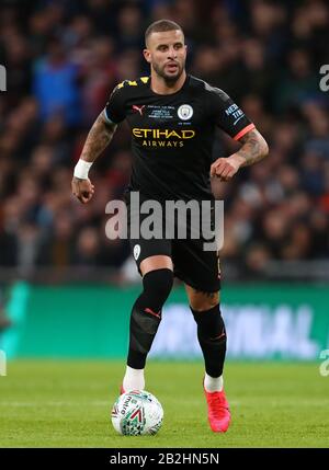 Kyle Walker de Manchester City - Aston Villa / Manchester City, Carabao Cup final, Wembley Stadium, Londres, Royaume-Uni - 1 mars 2020 Usage éditorial Seulement - les restrictions DataCo s'appliquent Banque D'Images