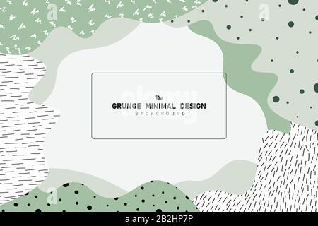 Motif grunge abstrait de couches de forme verte minimales motif arrière-plan. Décorez pour la publicité, l'affiche, les œuvres d'art, la conception de modèle, l'impression. Illustration vectorielle Illustration de Vecteur