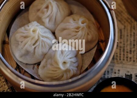 Cuisine asiatique, boulettes, Sydney Banque D'Images