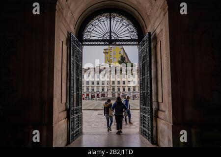 Hôtel de ville de Lisbonne situé sur la place municipale, Lisbonne, Portugal Banque D'Images