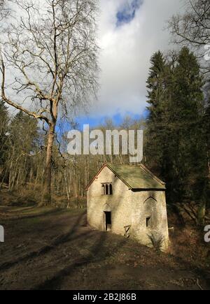 La maison de pompage dans le domaine du château de Croft, Herefordshire, Angleterre, Royaume-Uni. Banque D'Images