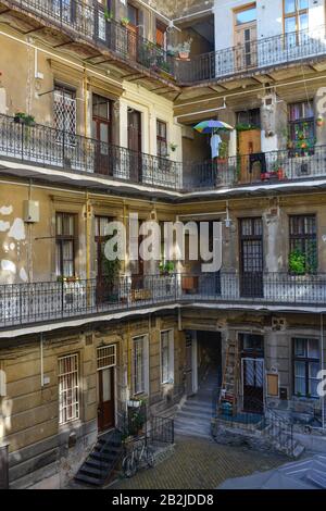 , Altbau Sziv utca, Budapest, Hongrie Banque D'Images