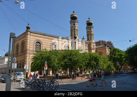 Grosse Synagoge, Strasse Dohany, Budapest, Hongrie Banque D'Images