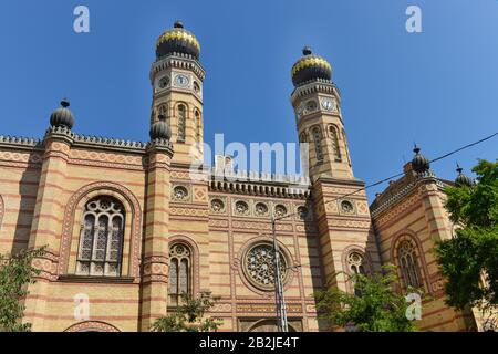 Grosse Synagoge, Strasse Dohany, Budapest, Hongrie Banque D'Images