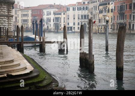 Italie Venise le jour de la brume Banque D'Images