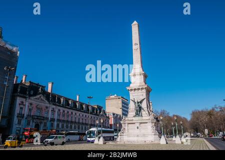 Monumento aos Restauradores (Monument aux restaurateurs) est un monument situé sur la place Restauradores à Lisbonne, Portugal. Le monument commémore t Banque D'Images