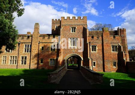 Buckden Towers - ancien palais historique de l'évêque à Cambridgeshire Banque D'Images