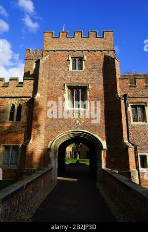 Buckden Towers - ancien palais historique de l'évêque à Cambridgeshire Banque D'Images