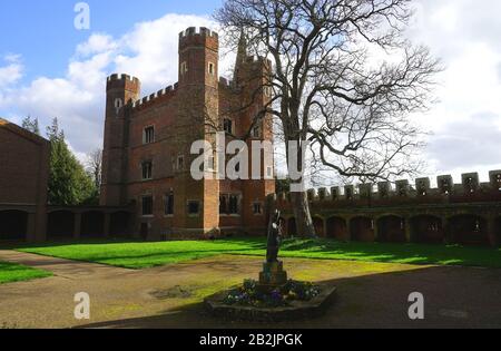 Buckden Towers - ancien palais historique de l'évêque à Cambridgeshire Banque D'Images