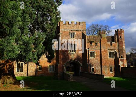 Buckden Towers - ancien palais historique de l'évêque à Cambridgeshire Banque D'Images