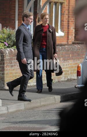 Shaun Evans joue le jeune inspecteur Morse dans la série ITV drame Endeavour (A Morse prequel) photographié filmant la 7ème série à Oxford le 18 août 2019 (image de crédit©Jack Ludlam) Banque D'Images