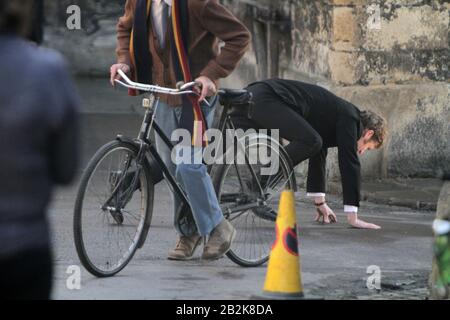 Shaun Evans joue le jeune inspecteur Morse dans la série ITV drame Endeavour (A Morse prequel) photographié filmant la 7ème série à Oxford le 18 août 2019 (image de crédit©Jack Ludlam) Banque D'Images