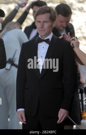 Shaun Evans joue le jeune inspecteur Morse dans la série ITV drame Endeavour (A Morse prequel) photographié filmant la 7ème série à Oxford le 18 août 2019 (image de crédit©Jack Ludlam) Banque D'Images