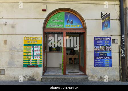 Les agences Wechselstube, Altstadt, Krakau, Pologne Banque D'Images