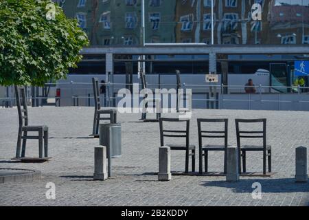 Mahnmal, Platz der Ghettohelden, Krakau, Pologne Banque D'Images