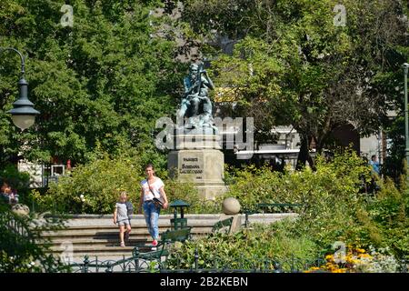 Denkmal, Jozef Bohdan Zaleski, du Parc Planty, Krakau, Pologne Banque D'Images