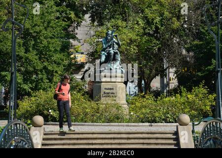 Denkmal, Jozef Bohdan Zaleski, du Parc Planty, Krakau, Pologne Banque D'Images