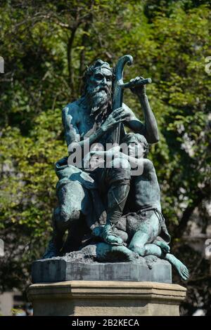 Denkmal, Jozef Bohdan Zaleski, du Parc Planty, Krakau, Pologne Banque D'Images