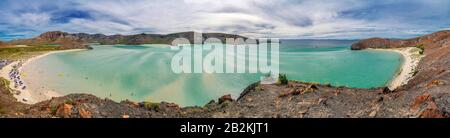 plage de balandra la paz baja california sur mexico vue aérienne panorama Banque D'Images