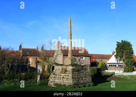 Vue sur Binham Market Cross, Binham village, North Norfolk, Angleterre, Royaume-Uni Banque D'Images