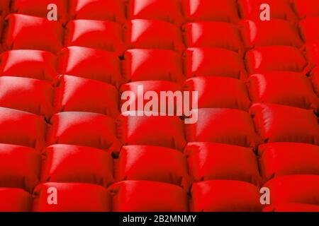 La texture du tapis de voyage gonflable des grues, les sections et les motifs répétés. Matelas à air ultra-léger tapis portable. Vue de dessus rapprochée du matériau TPU Banque D'Images