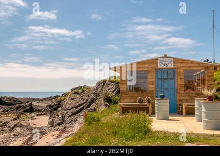 Le Harbour Cafe à Elie dans le Neuk est de Fife, en Écosse. Banque D'Images