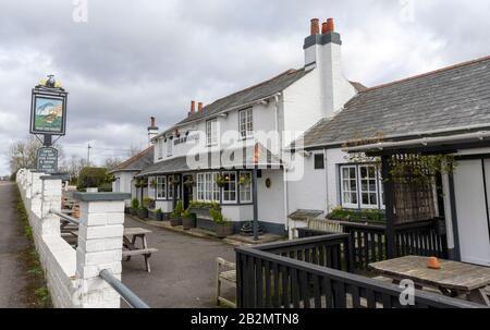 Hare and Hounds a Hall & Woodhouse public House, Durnstown, Sway, New Forest, Brockenhurst, Hampshire, Angleterre, Royaume-Uni Banque D'Images