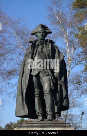 Denkmal, baron Friedrich Wilhelm Von Steuben, Clayallee, Dahlem, Berlin, Deutschland Banque D'Images