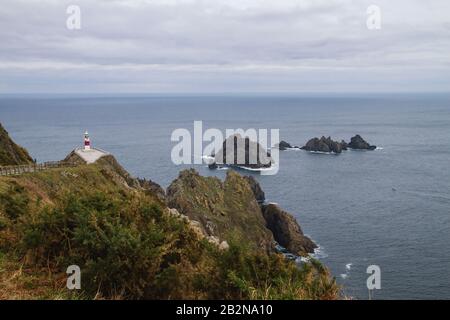 Phare de Cabo Ortegal à la Coruña, Espagne Banque D'Images