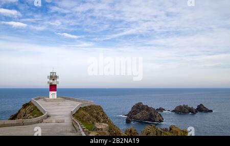 Phare de Cabo Ortegal à la Coruña, Espagne Banque D'Images