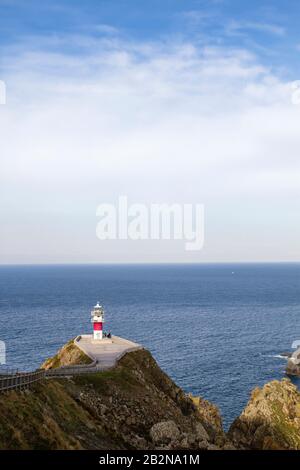 Phare de Cabo Ortegal à la Coruña, Espagne Banque D'Images