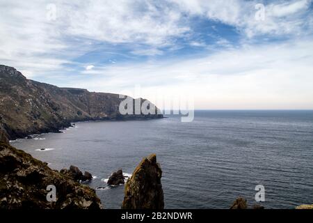 Vue sur Punta do Limo depuis Cabo Ortegal, Corunna, Espagne. Banque D'Images