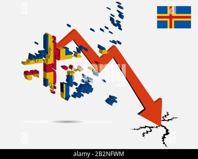 Illustration du vecteur de crise économique d'Aland EPS 10 Illustration de Vecteur