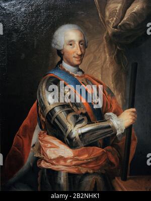 Charles III (1716-1788). Roi d'Espagne. Portrait d'Anton Raphael Mengs (1728-1779), vers 1760. Musée Lazaro Galdiano. Madrid. Espagne. Banque D'Images