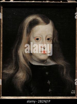 Charles II (1661-1700). Appelé le Béwitté. Roi d'Espagne. Portrait de Juan Carreño de Miranda (1614-1685), CA.1670. Musée Lazaro Galdiano. Madrid. Espagne. Banque D'Images