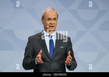 3 mars 2020 Amsterdam, Pays-Bas Football Draw phase UEFA Nations League UEFA Secrétaire général adjoint de l'UEFA, Giorgio Marchetti Banque D'Images