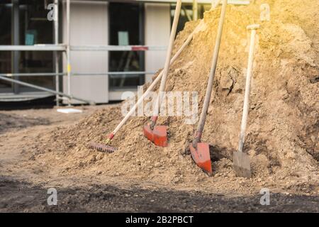 Site De Construction De Maison De Famille Unique Banque D'Images