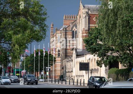 Rugby School, une école publique de Rugby, Warwickshire, Angleterre où le match de rugby est né. Banque D'Images