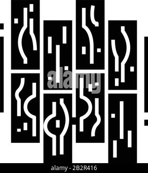 Icône noire parquet, illustration conceptuelle, symbole vectoriel plat, signe glyphe. Illustration de Vecteur
