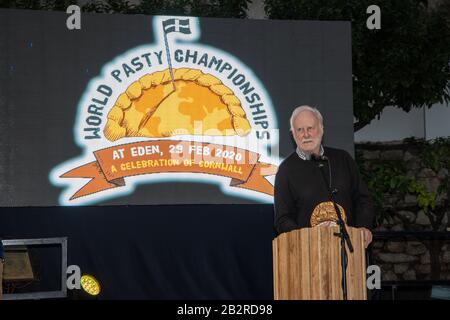 St Austell, Royaume-Uni. 29 février 2020. Compétition Mondiale De Pasty Au Projet Eden, Cornwall. Les boulangers amateurs et professionnels du monde entier le combattent pour créer la délicatesse au four ultime. Banque D'Images