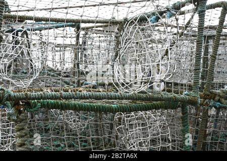 Petite industrie de pêche indépendante unique, le Stade, à Hastings, en Angleterre Banque D'Images