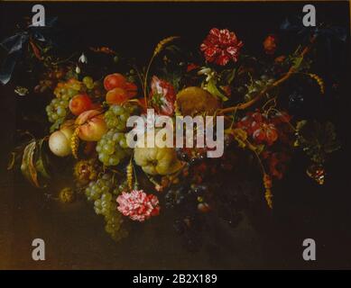 Garland de Fruits et de fleurs par Jan Davidsz. De Heem mauritshuis 49. Banque D'Images