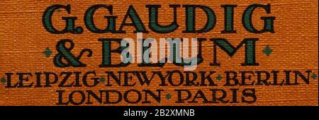 Gaudig & Blum, Leipzig, 1912 Jubilee Almanac (01 Coupé). Banque D'Images